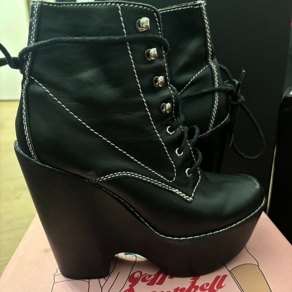 Jeffrey Campbell Tardy Platform Boots - Picture 1 of 10